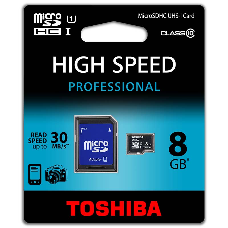 کارت حافظه توشیبا 8 گیگابایت Toshiba 8GB MicroSD Class 10 UHS-I High Speed Memory Card